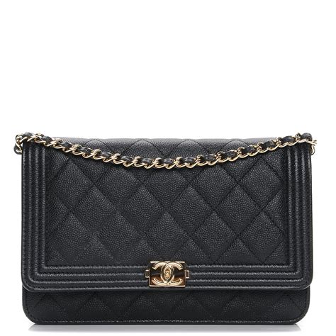 chanel caviar quilted boy wallet on chain woc|Wallets on Chain .